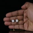thumbnail image 6 of Diamond Celebrity's 925 Silver White 1.00ct VVS 'D' Moissanite Round Stud Earrings for Women & Men, 6 of 12