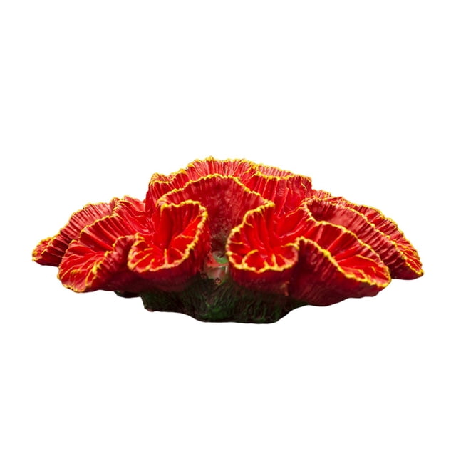 DOLITY Plantes Artificielles Réalistes en Corail Rochers Fournitures Fond Résine Rouge