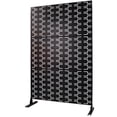 thumbnail image 6 of 76" H×48" W Outdoor & Indoor Metal Privacy Screen, Decorative Privacy Fence and Room/Garden Divider, Freestanding Panel with Stand, Durable Steel for Patio, Garden, Balcony, or Backyard, 6 of 13
