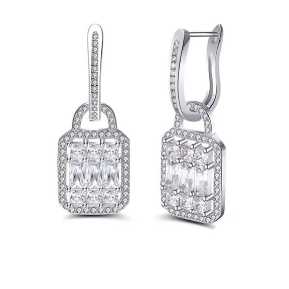 Zina Drop Earring for Women Cubic Zirconia Sterling Silver Ginger Lyne Collection