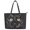Cat Pattern, variant on Uourmeti Skulls with Red Roses & Thorn Vines Pattern Large Capacity Tote Bag, PU Leather Saddle Handbag Zippered Top Handle Purse for Workout Dating