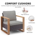 thumbnail image 6 of PARKWELL 6 Piece Outdoor Patio Furniture Set with Fire Pit Table,All-Weather Conversation Set with Wicker Lounge Chair,7-Seat Patio Fire Pit Seating Sets for Backyard Gatherings, Brown/Gray, 6 of 14