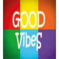 thumbnail image 3 of Good Vibes Duvet Cover Set King Size, Squares in Lively Colors Positivity Entertainment Energy Happiness Open Mind, Decorative 3 Piece Bedding Set with 2 Pillow Shams, Multicolor, by Ambesonne, 3 of 3