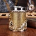 thumbnail image 4 of Jiibva 600ML Vintage Dragon Beer Tankard 304 Stainless Steel Medieval Beer Stein Cup Resin Coffee Beer Mug for Party Bar, 4 of 7
