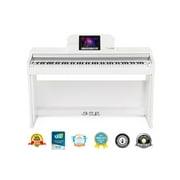 The ONE Smart Piano, Weighted 88-Key Digital Piano, Grand Graded Hammer-Action Keys Upright Piano - Classic White
