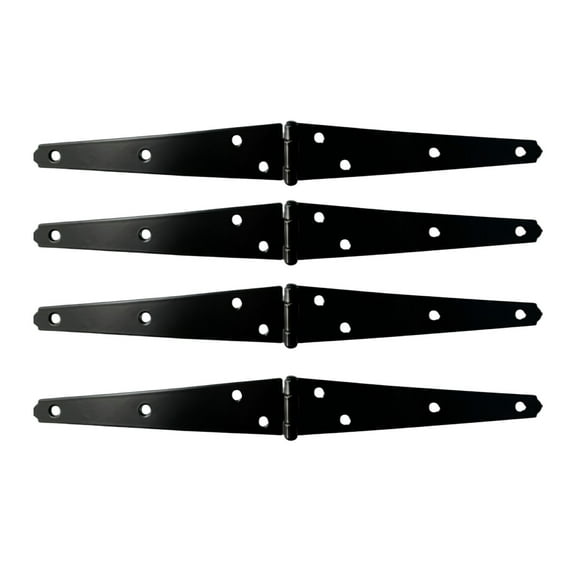 Heavy Duty Strap Hinges Black Shed Door Gate Hinges with Screws Furniture Door Hardware for Fence Gate Cabinet Door