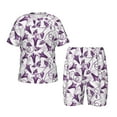 thumbnail image 1 of Balery Violets Flowers Conjunto de Pijama Infantil de Manga Corta con Estampado – Ropa de Dormir de Algodón Suave-Large, 1 of 6