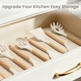 thumbnail image 3 of Astercook Silicone Cooking Utensils Set, 38 PCS Kitchen Utensils Set for 446°F Heat Resistant, Food Grade Utensil Sets with Wooden Handle, Kitchen Gadgets for Nonstick Cookware BPA Free (White), 3 of 9
