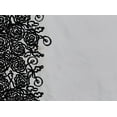 thumbnail image 2 of Zelouf Double Border Squiggly Sutash On Alexandra N/p Taff  , Sewing, DIY, Crafts Fabric by the Yard, Ivory/black, 10 Yard, 2 of 2