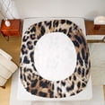 thumbnail image 5 of Homewish Fashion Leopard Print B Full Size Sheets for Women, Princess Ribbon Bowknot Bed Sheets, Brown Pink Cartoon Sheet Sets, Ultra Soft Bedroom Decor, 4pcs, 5 of 7
