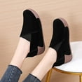 thumbnail image 4 of Fesfesfes Women Dress Shoes Round Toe Fashion Thick-soled Rocking Shoes Lightweight Shoes Comfortable Mother Shoes Casual Synthetic Shoes 37(6), 4 of 8
