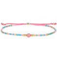 thumbnail image 1 of Seed Beads Strand Bracelet Handmade Adjustable Shell Friendship String Bracelets Fashion Charm Jewelry, Pink Blue, 1 of 2