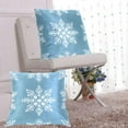 thumbnail image 6 of Blue Background Christmas Snowflakes Throw Pillow Covers Pillowcases 20 x 20 Inch Home Decor 2 Packs for Bedroom Sofa, 6 of 6