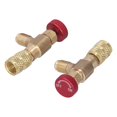 thumbnail image 4 of Válvula refrigerante aire acondicionado llenado de fluoruro válvula de carga accesorio adaptador para R410A/R32 Universal rojo 1/4SAE x 5/16SAE, 4 of 8