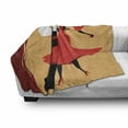 thumbnail image 3 of Spanish Soft Flannel Fleece Blanket, Spanish Dancers in Folk Dress Silhouettes Passion Performance Lovers Vintage Design, Cozy Plush for Indoor and Outdoor Use, 70" x 90", Multicolor, by Ambesonne, 3 of 6