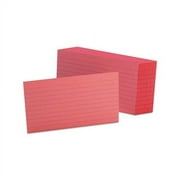 Ruled Index Cards 3 x 5, Cherry, 100/Pack