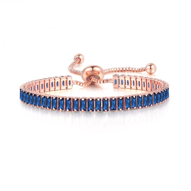 Fiudx Pulsera de Circonitas Coloridas, Diseño de Cobre con Diamantes, Accesorio de Cristal Ajustable, Alivio Del Estrés y Ayuda a Perder Peso, Regalo Perfecto para Cualquier Ocasión, Elegante Caja de