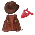 thumbnail image 6 of mgoYE Girls Outfit Western Cowboy Outfit Kids' Vest & Bandana Set with Hat, 6 of 6
