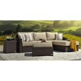 thumbnail image 2 of Pemberly Row Traditional Wicker / Rattan Patio Ottoman in Brown, 2 of 8