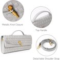 thumbnail image 6 of CAILDANL Woven Purse for Women Evening Clutch Woven Leather Handbags Crossbody Bag Formal Evening bag, 6 of 7