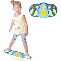 Ealing Wobble Balance Board Kids Wooden Rocker Board Load 123Lbs,Non-Slip Wobble Trainer for Toddler Active Play and Exercise