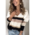 thumbnail image 2 of Pulls Décontractés Manches Longues Col Rond Couleur Patchwork Pull en Tricot Tops, 2 of 4