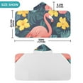thumbnail image 4 of Yayeee Kids Hooded Towels Toddler Soft Absorbent Beach Bathing Wrap 50" x 23.5", Pink Floral Flamingo, 4 of 5