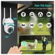 thumbnail image 3 of Cámara de vigilancia WiFi para exteriores PTZ, cámara IP inalámbrica impermeable de 360°, visión nocturna en color, audio bidireccional, detección de movimiento, tarjeta micro SD, 3 of 4
