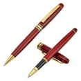 thumbnail image 4 of 2 Pack Luxury Rosewood Pen Sets for Men Gift - Fancy Nice Ballpoint Pens with Black Ink Refills for Signature Executives Business Office, 4 of 10