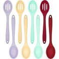 thumbnail image 1 of 8 Pcs Silicone Cooking Spoon, Slotted Spoon, Mixing Spoon, Heat-Resistant Spoon For Kitchen Cooking, Baking And Stirring Tool, 1 of 5