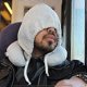 thumbnail image 3 of Soft Comfortable Hooded Neck Travel Pillow U Shape Airplane Neck Support Cushion with Hoodie, 3 of 5