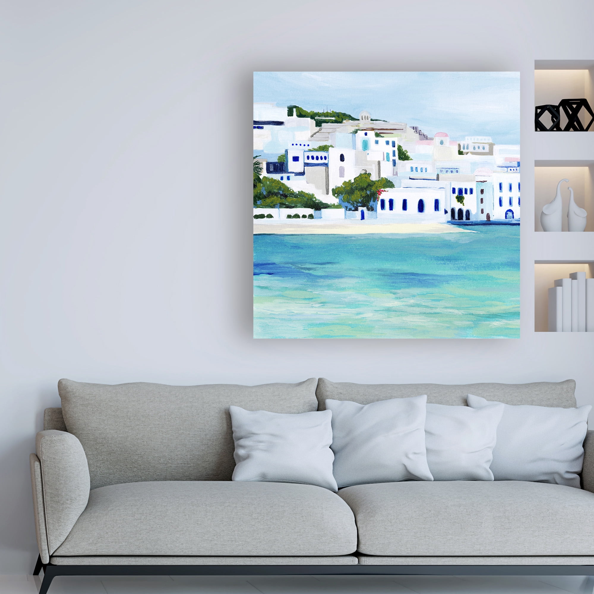Trademark Fine Art 'Mykonos Coast I' Canvas Art by Grace Popp
