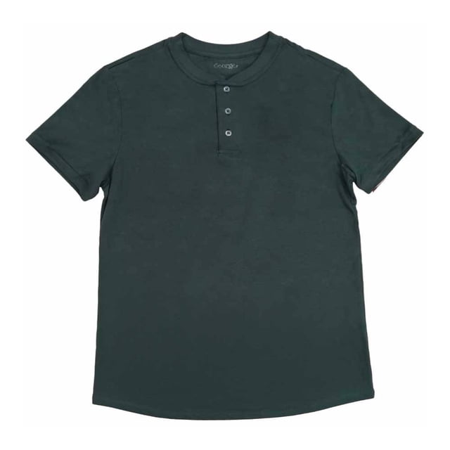 Playera Polo George Caballero 3 Botones Verde Talla G
