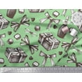 thumbnail image 1 of Soimoi Rayon Fabric Ribbons,Gift Box & Wine Bottle Party Fabric Prints By Yard 56 Inch Wide, 1 of 1