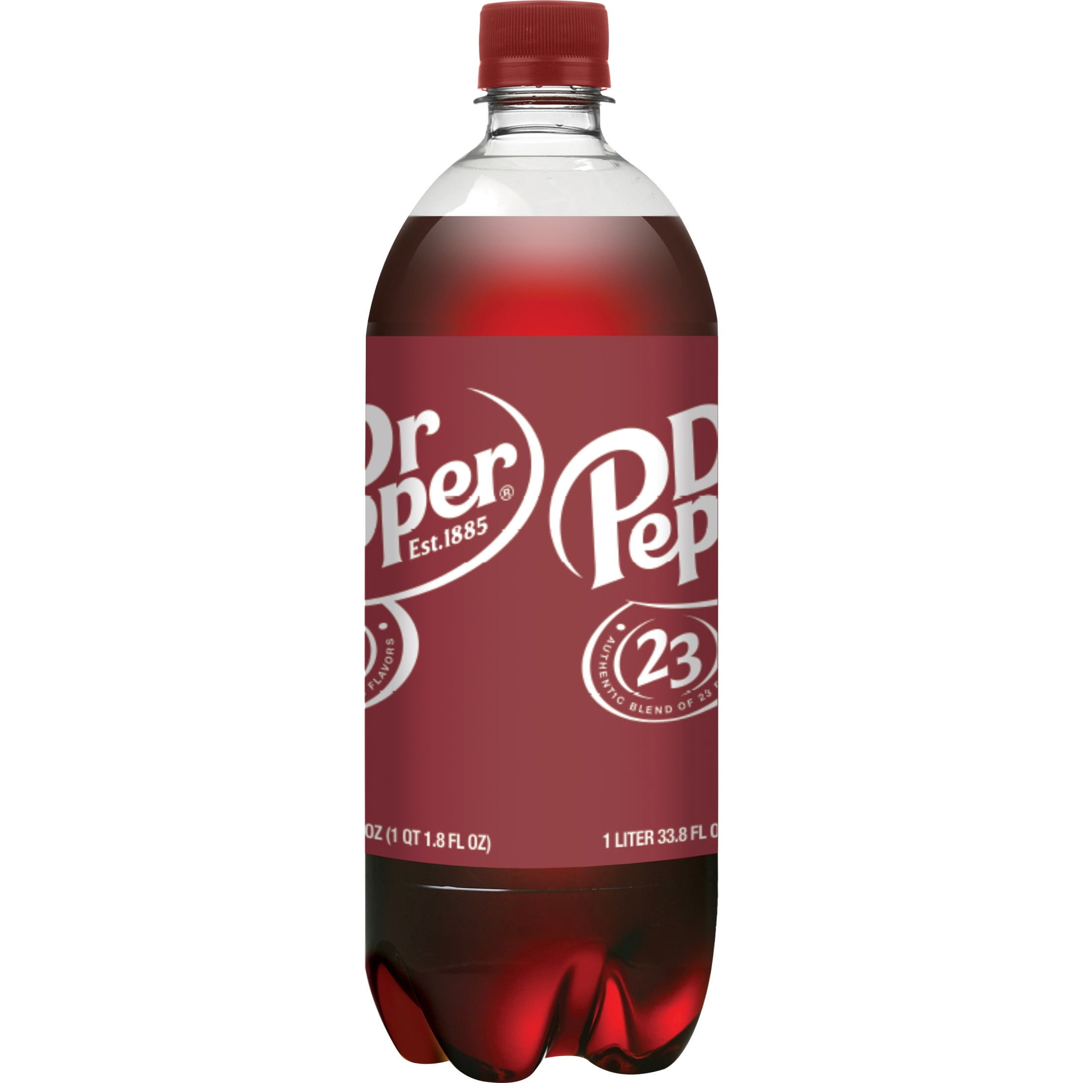 Dr Pepper Soda Pop, 1 L, Bottle