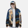 thumbnail image 2 of Susaid Vintage Starry Sky Labrador A for Lightweight Sun Protection Hoodie for Outdoor Activities, Quick-Dry Breathable with Adjustable Hood-Small, 2 of 7