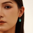 thumbnail image 3 of Genuine 925 Sterling Silver Turquoise Dangle Drop Earrings for Women, Boho Southwestern Stone Earrings, Hypoallergenic Jewelry for Daily Wear, Party, Anniversary, Birthday Gift with Free Gift, 3 of 7