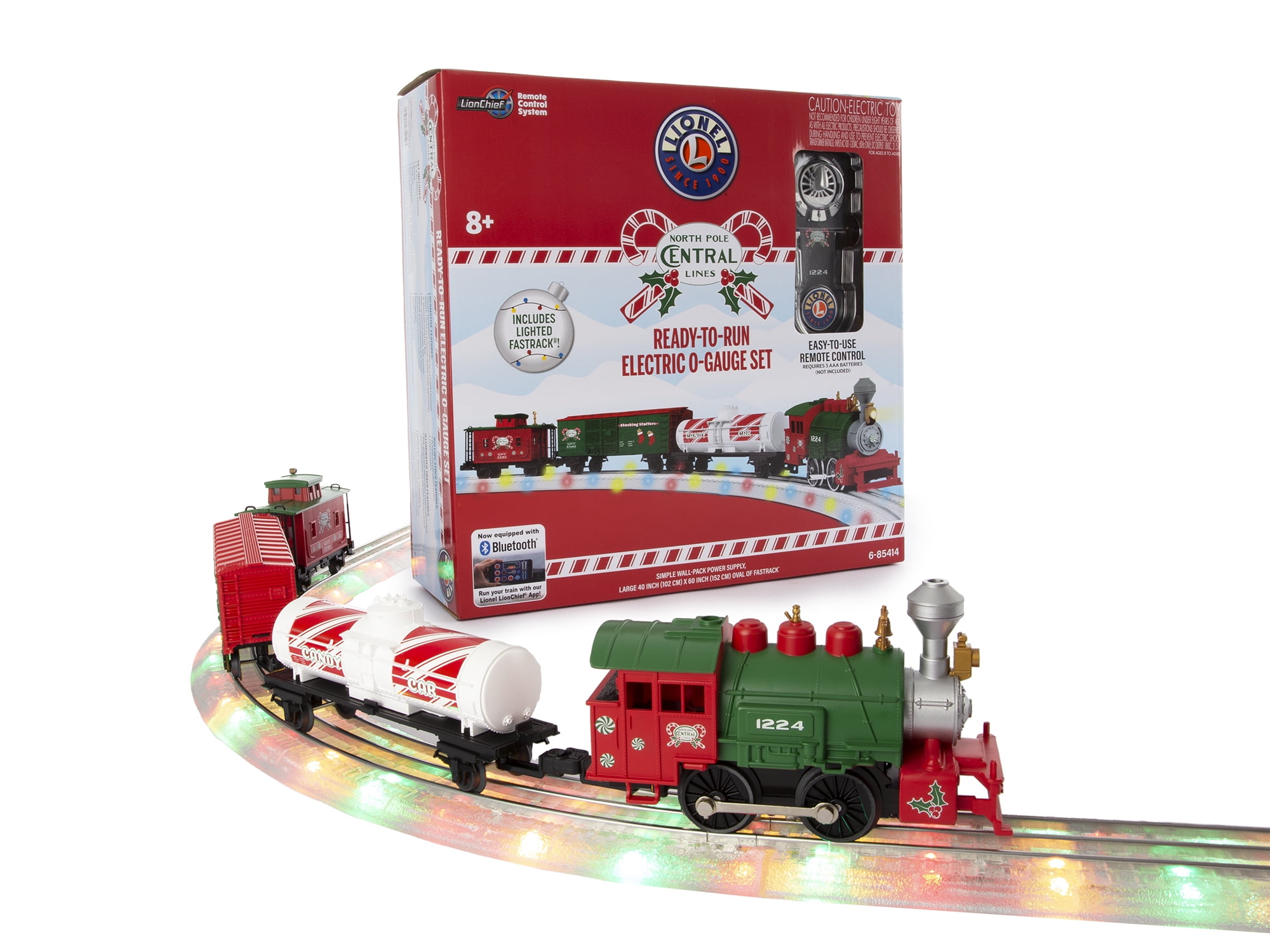 Lionel Junction North Pole Central Electric O Gauge Model Train Set with  Remote and Bluetooth Capability