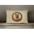thumbnail image 3 of Cairn Terrier Christmas Flowers Throw Pillow 12 in x 16 in, 3 of 4