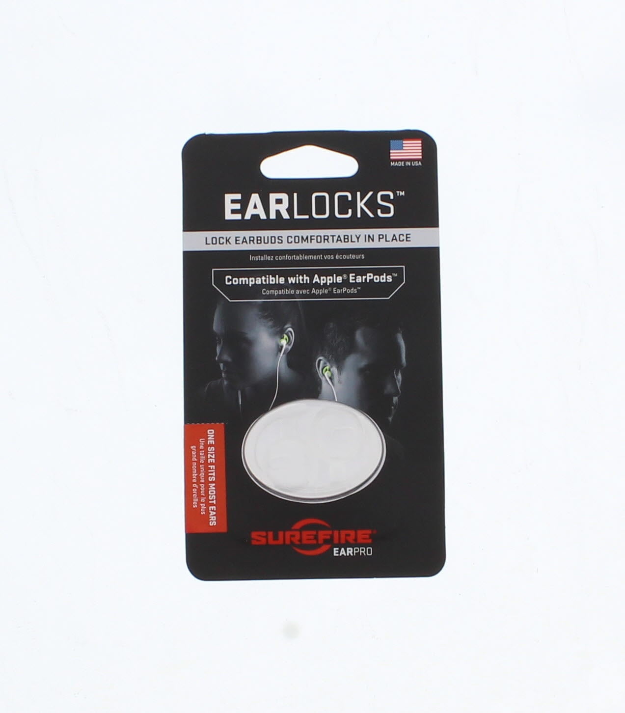 SureFire ELA2-CLR-MPR EarLocks for Apple EarPods, Clear (iPhone 6/6s/6+,5/5S/5C)