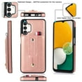 thumbnail image 7 of Nalacover Case for Samsung Galaxy A13 5G Wallet Case Hidden Card Slots Holder, Premium PU Leather Loop Finger Strap TPU Shockproof Lens Protection Cover for Samsung Galaxy A13 5G, Rosegold, 7 of 7