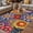 Light Blue, variant on Boho Colorful Floral Outdoor Rug for Patio/Deck/Porch, Non-Slip Large Area Rug 5 x 8 Ft, Spring Flower Botanical Sunflowers Plant Indoor Outdoor Rugs Washable Area Rugs, Camping Rug Carpet Runner
