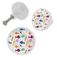 thumbnail image 2 of 4 Pcs Free Fish Knobs for Kitchen Cabinet Cupboard Dresser Bookcase Drawer Pulls Handles Round Home Decor, 2 of 5