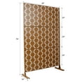 thumbnail image 5 of 76" Tall Brown Metal Privacy Screen, 48" Wide Freestanding Indoor/Outdoor Room Divider for Patio & Garden Five, 5 of 5
