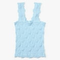 thumbnail image 5 of IWEMEK Casual Tops for Women Solid Blue Fashion Tees Floral Knitted Slim Tank Tops Breathable Sleeveless Tshirts, 5 of 7