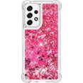 thumbnail image 2 of Compatible with Samsung Galaxy A53 5G Case Glitter Liquid Cute Clear Phone Case Floating Quicksand Shockproof Protective Bumper Silicone Soft TPU Case for Samsung Galaxy A53 5G Love Pink YB, 2 of 6