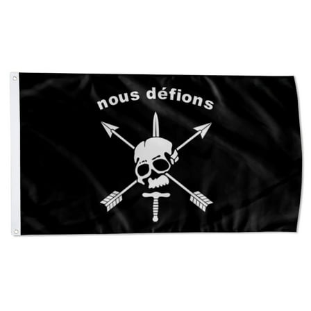 Yanbooch NOUS DÉFIONS flag banner with Grommets Man cave Decor 3x5Feet