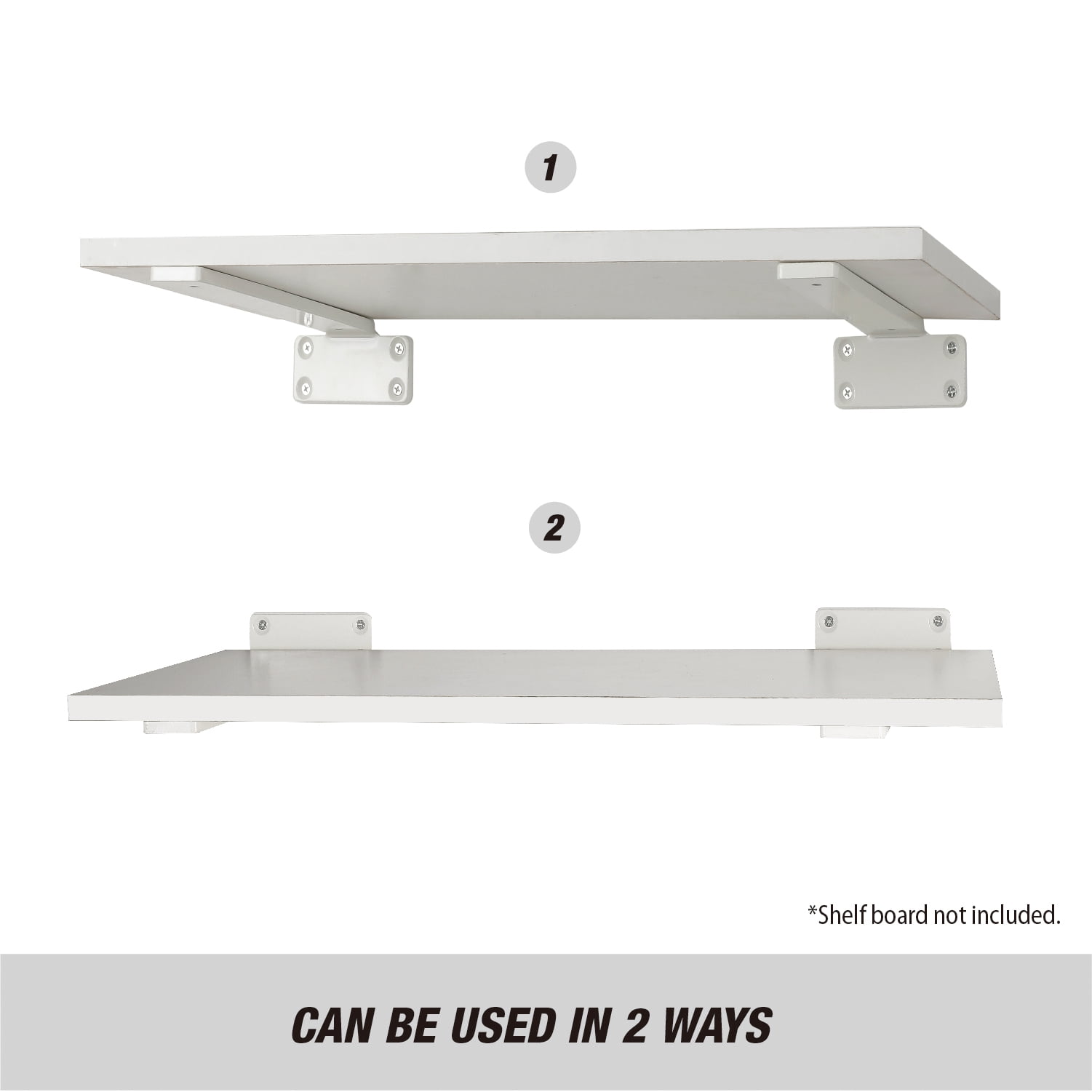 Hyper Tough 10-inch x 4-inch Floating Shelf Bracket, White