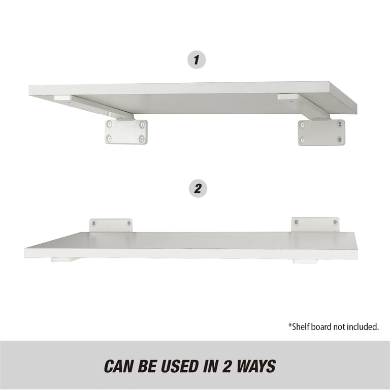 Hyper Tough 10x4 Floating Shelf Bracket, White photo 4