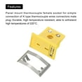 thumbnail image 4 of K Type Panel Mount Thermocouple Female Mini Socket 220C(428F) for Thermocouple Wire Connector Male Plug Yellow 2pcs, 4 of 6